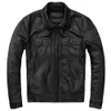 Cuir pour hommes Faux cuir Vintage marron rouge veste en cuir véritable hommes 100% peau de vache naturel s homme automne vêtements manteau vache J231010