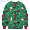 Women's Sweters Mężczyźni brzydki sweter świąteczny Tacky Xmas Jumper Tops 3D choinka skarpet reindeer kota drukowana przyjęcie świąteczne Bluza 231010