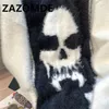 Men's Sweaters ZAZOMDE Winter Warm Sweaters Skull Head Patchwork Hip Hop Knitwear Sweaters For Men Y2k Pullovers O Neck Woolen Jumper Clohtes 231010