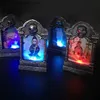 Other Event Party Supplies Halloween Headstone Electronic Light Decoration Pranks With Glowing Night Lights Cross Festival Yard Ornament Q231010