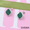 Luxury S925 Silver Earring for Women Girls Crystal Ear studs Four-leaf Clover Designer Earrings Wedding Party Jewelry Valentine's Day Gifts SVE1