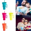 Plastic cola cup kip gefrituurde popcorn stro kopje creatieve snack houder komstadion mok