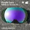 Gogle narciarskie Copozz Magnetyczne soczewki dla gogli narciarskich GOG-2181 soczewki antyfogowe UV400 Kuliste śnieg okulary snowboardowe Gogleslens tylko 231010