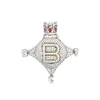 Hip Hop Sterling Silver 925 Jewelry Alphabet Letter Series Custom Cubic Zircon Pendant Accessory Fashion Jewelry Pendants