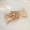 Haaraccessoires Super rekbare zachte knoophoofdbanden met bloemhoofdomslag voor geboren babymeisjes Baby-peuters Kinderen