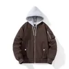 남성 재킷 면화 패딩 봄 겨울 폭격기 재킷 남성 여성 빈티지 MA1 군용 코트 제거 가능한 니트 모자 바람막이 남성 의류 231009