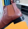 Wysokiej jakości męskie krótkie buty Business Casual British Martin Boots Retro okrągłe stóp stóp British British Retro podniesiony bootseu Cowhide 38-45