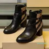 DesignerZipAutomne Hiver Nouveau PlaidHaute Qualité Femmes Bottes Style Classique Chaussures Martens En Cuir À Carreaux Chelsea