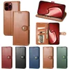 Metal Button Leather Case For iPhone 15 14 Plus 12 Pro XS 12 13 Mini 11 Pro XR 13 Pro 14 Pro Max Card Slots Photo Frame Shell