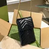 Mini borsa a tracolla di design superiore Borse per telefono unisex Moda da viaggio a tracolla all'ingrosso Catene in pelle PU di lusso di alta qualità Portafoglio Portamonete da esterno