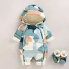 Rompers born Autumn Winter Overall For Children Infant Thicken Clothes Boy Hooded Baby costume little Girls clothing toddler Romper 231010