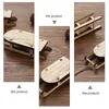 Dekorativa figurer 3st. Holiday Miniature Sleigh Rustic Wood Sled Model Desktop Ornament Julgran för Mantel Door Bookhelf Xmas