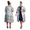 Robes de travail Style africain femme robe ensemble bureau dame vêtements femme 2 pièces ensembles Blazer femmes costume