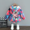 코트 퀼트 코트 소녀를위한 경량 재킷 어린이 유아 여자 프린트