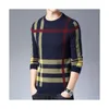 Pulls pour hommes Designer Plaid Pattern Knit Shirt Pull Cardigan Pull à manches longues