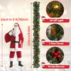 Juldekorationer 2,7 m julrotting Garland Dekorativ jul Garland Artificial Xmas Tree Rattan Banner Hanging Decoration Party Wreath 231010