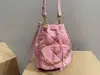 Bolso tipo cubo Vintage de diseño de lujo para mujer, bandoleras de un hombro tipo bandolera con estampado de color, estilo retro, 2023