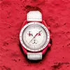 Moonswatch Bioceramic Quarz Chronograph Mens Womens Designer Watch Mission to Mercury Nylon Luxury Watch James Montre de Luxe Limited Edition Mast