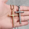 Dragon Scale Gold Cross Collana lunga da uomo con pendenti a catena per fidanzato maschio gioielli in acciaio inossidabile regalo di creatività Whole13082