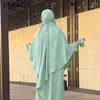 Abbigliamento etnico 2023 Khimar Per Le Donne Musulmane Islam Burqa Preghiera Indumento Ramadan Femminile Dubai Pianura Hijab Lungo Foulard Colore Solido turbante