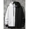 Men's Hoodies Sweatshirts Men Two Tone Drawstring Detail Pocket Sweatshirt Hoodies 231010