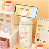 Water Bottles Water Bottles 700Ml900Ml Cute Bottle For Girls With Lid St Sticker Plastic Juice Milk Portable Kawaii Tumbler Childrens Dhgl9