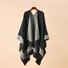 Xales inverno cashmere feminino cachecol feminino marca de luxo cachecóis senhora capa com divisão xale envolve foulard tippet pashmina poncho 231010