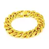 Bracelets porte-bonheur Vintage luxe couleur or 24K cuivre lien cubain Bracelets Hip Hop hommes Bracelet Bracelet accessoire masculin 231009