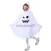 Themakostuum Kinderen Jongens Meisjes Schattig Wit Spook Demon Shining Cloak Cosplay Kostuums Spookgezicht Cape Prestaties Halloween-kostuum voor kinderen x1010