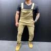 Herren Jeans modische Männer Hosenträger Denimhose Europa Amerika zerrissen Overalls 6 Farben hoher Taille Buttom Casual Lose Hi261z