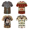 QNPQYX NYHET HERRENS STREETWEAR 3D T-shirt Casual rolig tee-skjorta Kort ärmtryck Animal Summer Fashion Tops Tees Indian Style2872