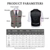 Gilets pour hommes Casual Slim Costume de mariage Fit Gris Hommes Gilet Cravate Ensemble Boutons Simples Tuxedo Mâle Blazer 231010