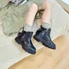 Botas moda crianças plataforma com cinta traseira princesa menina pista mostrar curto aconchegante outono inverno criança sapatos meninas g08066