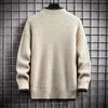 Men's Sweaters Winter Harajuku Sweater Men Casual O-Neck Pullovers High End Mens Striped Sweaters Male Thick Warm Pull Homme M-4XL 231010