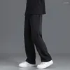 Pantalon masculin y2k vêtements de mode noirs pantalons droits décontractés de streetwear rabaddé combinés saut-combinaisons pantalons de survêtement pour l'homme