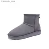 Stövlar Storlek 38-48 Australien Fårskinn Suede Leather Men Shearling Wool päls fodrade Vinterstövlar Korta ankel Snöstövlar Keep Warm Shoes Q231010