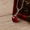 Pendentifs de haute qualité en argent Sterling 925 en forme de goutte, pierres naturelles à la mode, grenat rouge, collier rétro, bijoux cadeau pour femmes