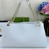 Designer Genuine Leather Bag with Chain Solid Color Women's Handbag Purses