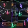 Other Event Party Supplies 10/20/30leds Halloween Bat Light String Solar/Battery Powered Bats Fairy Lights for Christmas New Year Holiday Home Party Decor Q231010