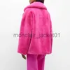 Piel de mujer Piel sintética Ins Chic Marca Moda Larga Imitación Abrigo de piel de conejo Chaqueta Mujer Invierno 2023 Abrigos de piel de felpa de gran tamaño Abrigos de piel de calle Chicas Abrigo J231010