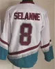 Retro Hockey 8 Teemu Selanne Vintage Jersey 13 CCM Klassiek Retire Machtig Paars Wit Zwart Blauw Rood Groen Oranje Retire Teamborduurwerk Ademend Voor sportfans