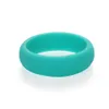 Anéis de banda femininos brilhantes anéis de casamento de sile flexível confortável o-ring moda para homens mticolor design jóias anel dhk1c