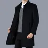 Misturas de lã masculina 2023 chegada jaqueta de inverno moda masculina casaco de lã casual trench coat masculino vestido jaqueta tamanho completo m4xl dy117 231009