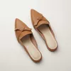 夏の新しいbaotou poinded head half slippers women's outwear wear mueller shoes平らなボトボトボトムハーフトークールドラッグ101723