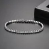 Beaded Strands 925 Sterling Silver 3mm 5MM 17cm 19CM CZ Tennis Bracelet Bangle For Women Wedding Fashion Jewelry Whole Christ303k