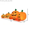 Inne imprezy imprezowe 230 cm 7pcs nadmuchiwane Halloween dynia dekoracja ogrodu na zewnątrz dmuchanie zabawek z LED Lights Wystrój prezentu świąteczny Q231010