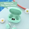 TWS Earbuds Digital Capacity Display Macaron Color In-Ear Waterproof Hi-fi Stereo Quality Long Battery Life Perfect Gift For Lady for iOS android