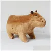 Simation fluffty capybara fyllda djur plysch leksak mjuka dockor verkliga barn leksaker peluche julklapp 18 cm