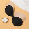 BRAS BRA SILICONE STÄNGNING Backless Sujetador Seamless Up Sexig osynlig stropplös självhäftande klibbig kvinnors push-front