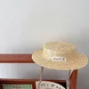 Casquettes chapeaux été grand bord enfants chapeau de paille avec étiquette enfants Panama pour filles garçons soleil 231009